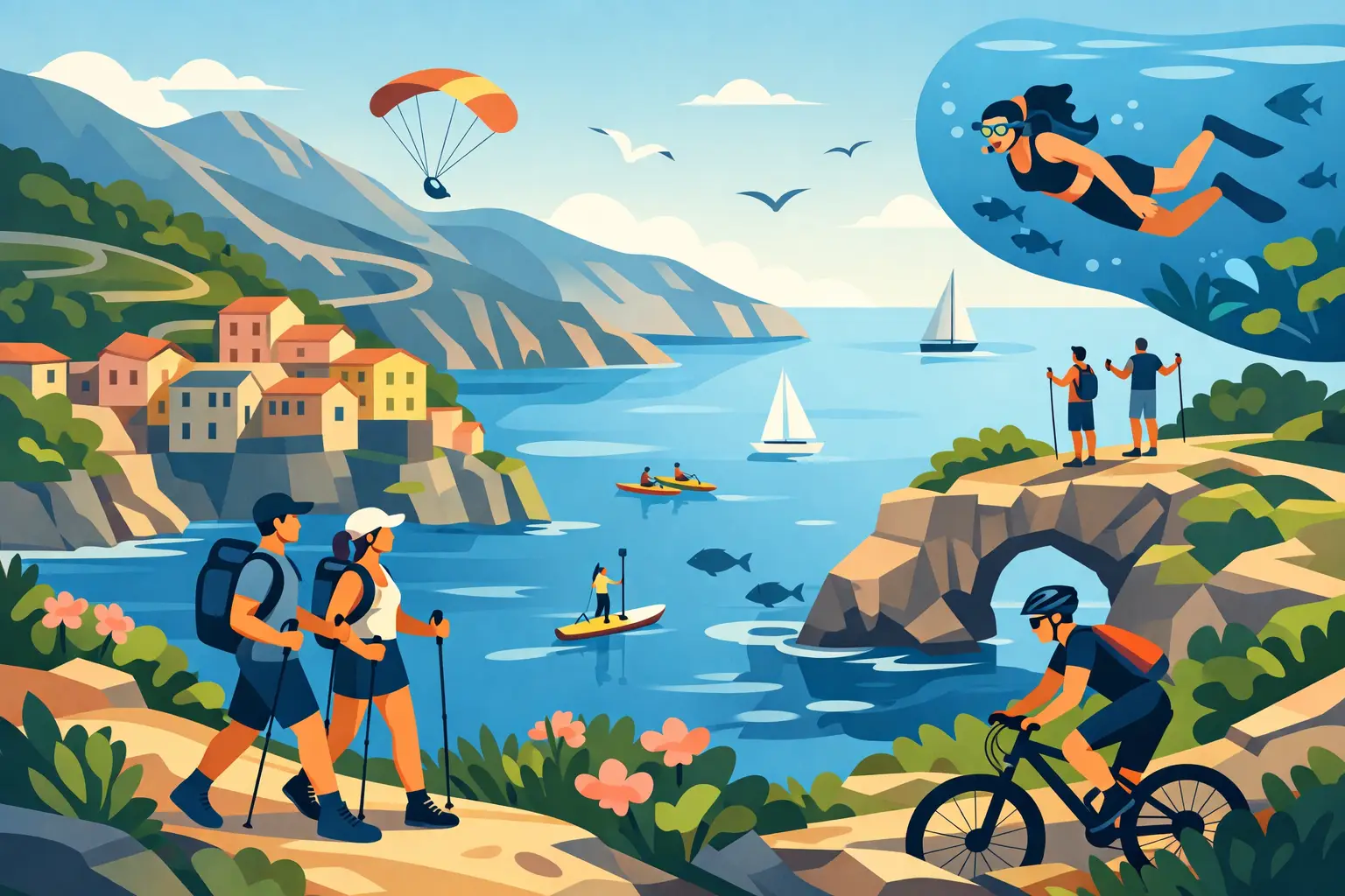 Come organizzare una vacanza active in Liguria