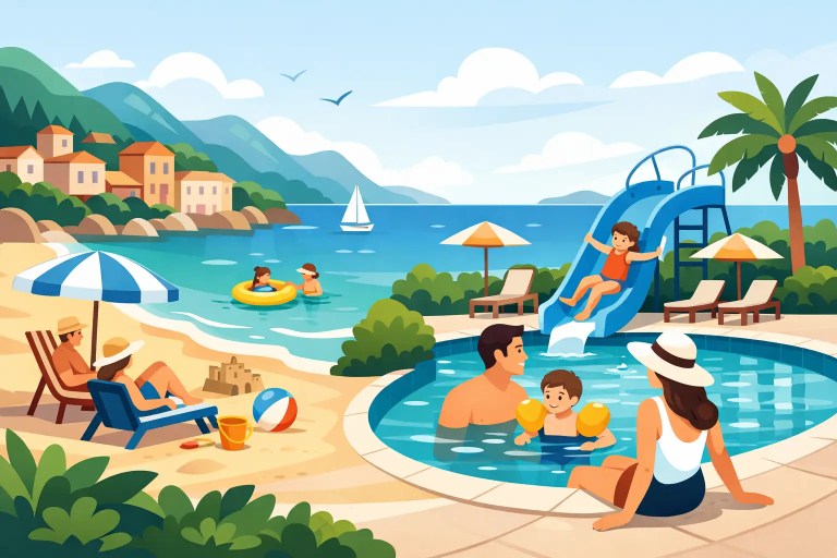 Itinerario famiglia mare e piscina in Liguria