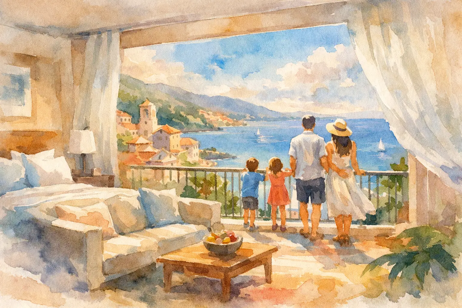 Séjour famille en suite spacieuse en Ligurie