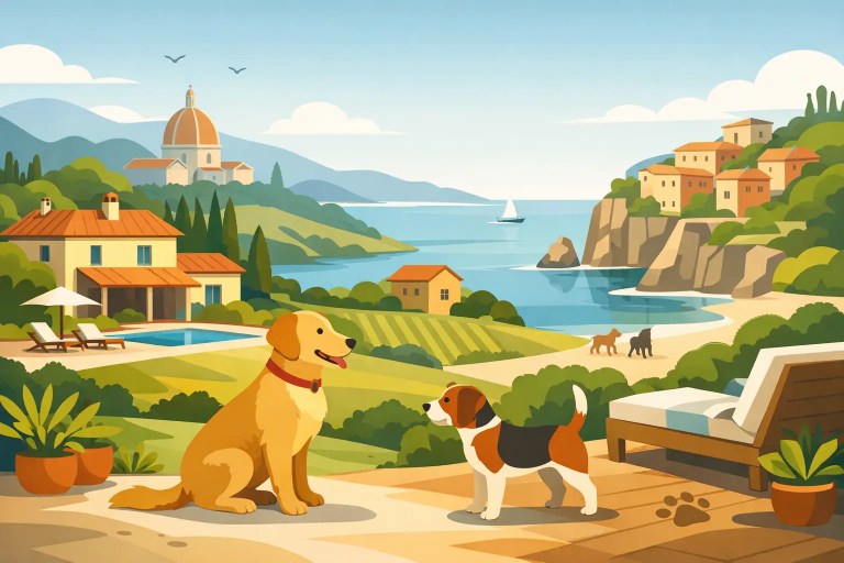 Die schönsten hundefreundlichen Unterkünfte Italien