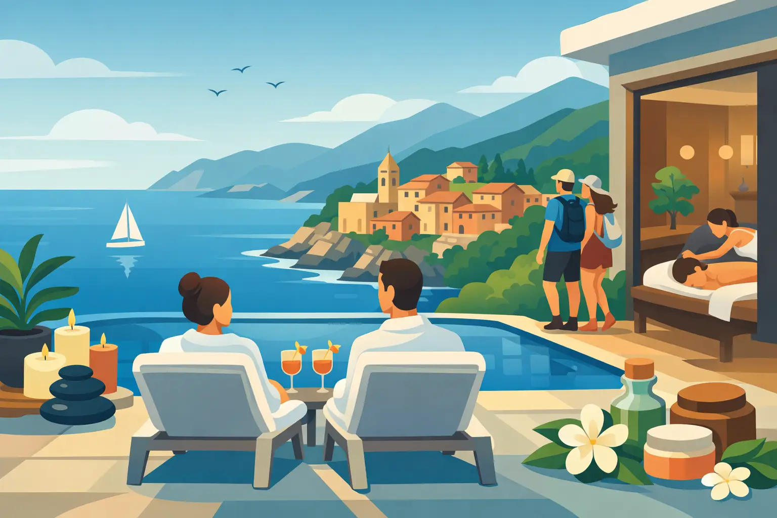 A Couple Wellness Weekend Example in Liguria