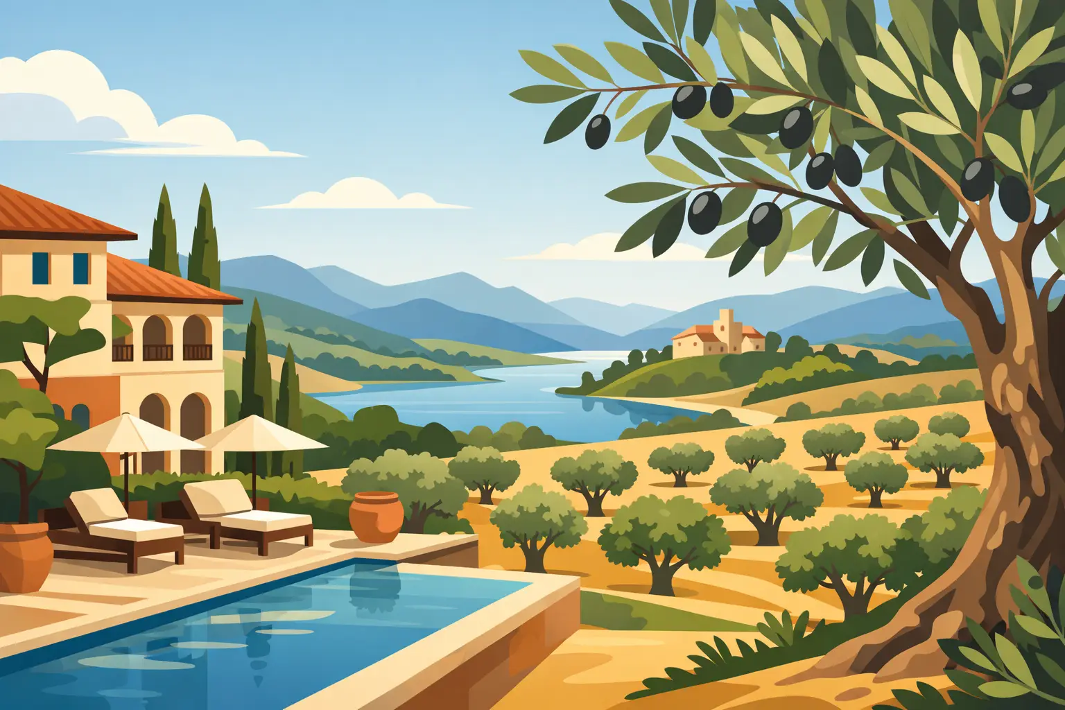Choose a Resort with Olive Grove Views in Italy