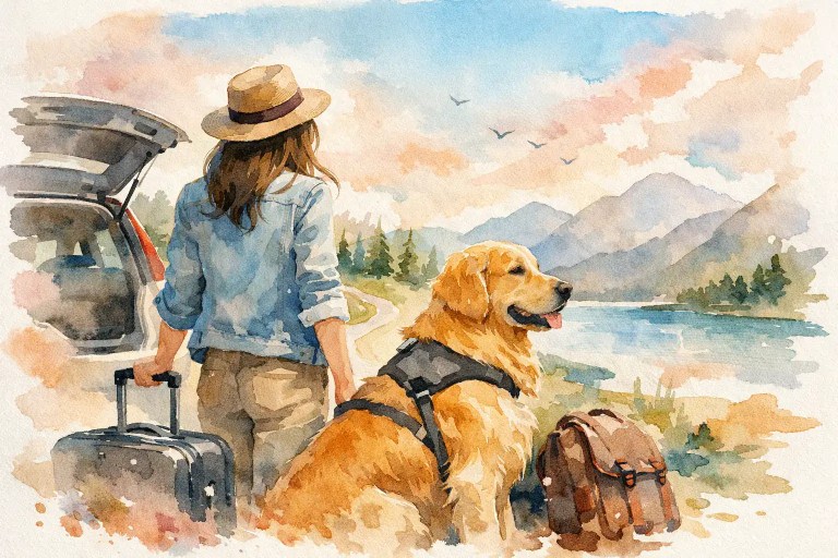 Comment voyager avec un grand chien sereinement