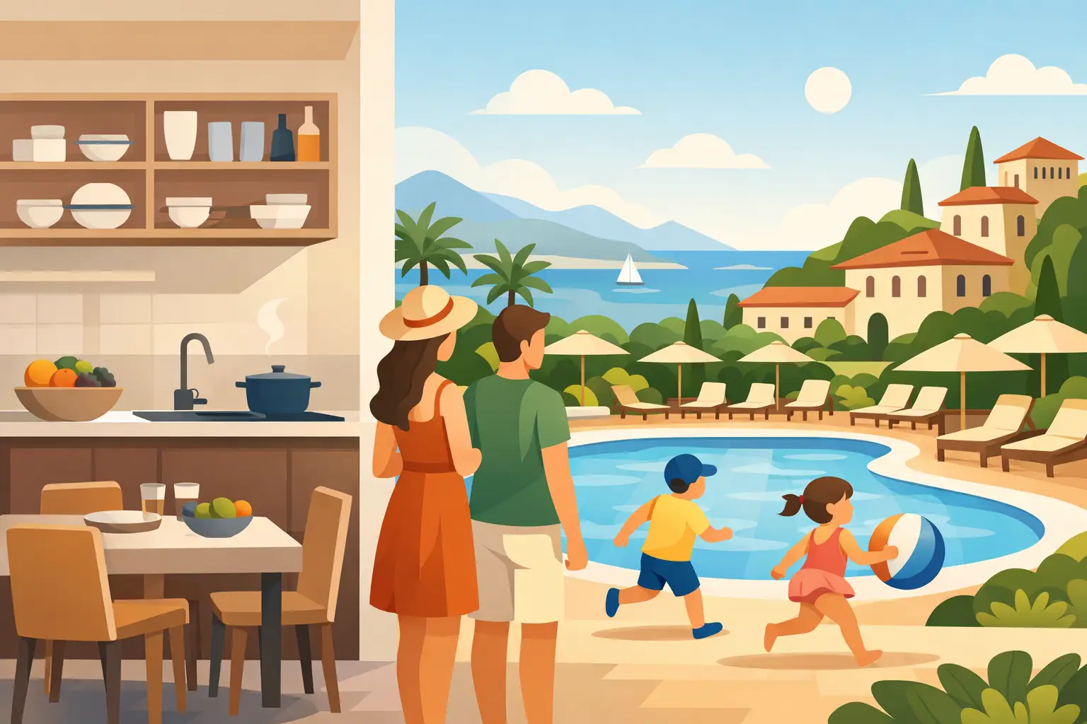 Familienresort mit Küchenzeile in Italien