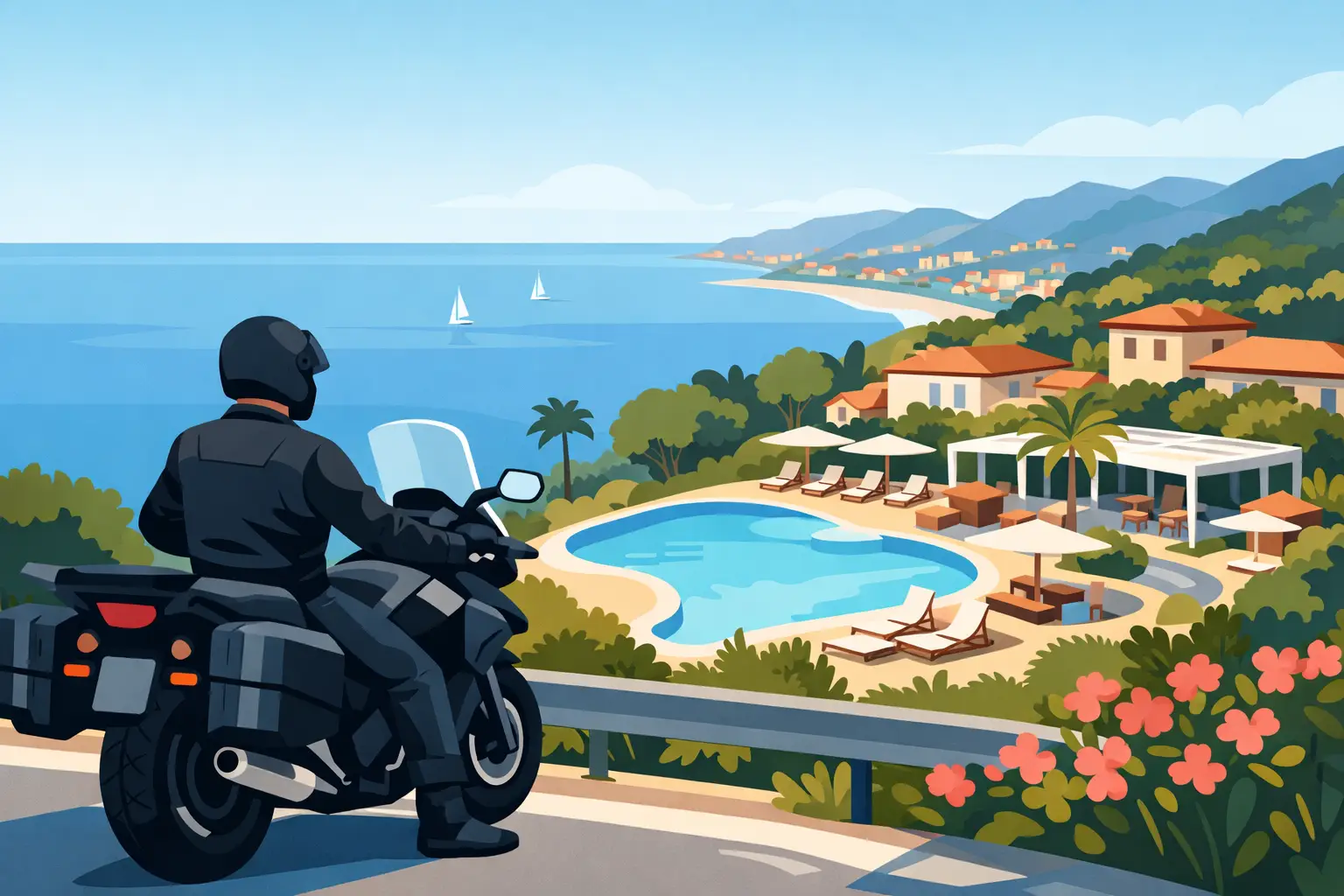 Resort per motociclisti Liguria, comfort in viaggio