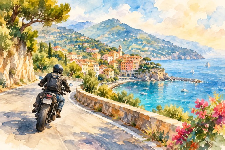 Préparer un itinéraire moto Riviera ligure