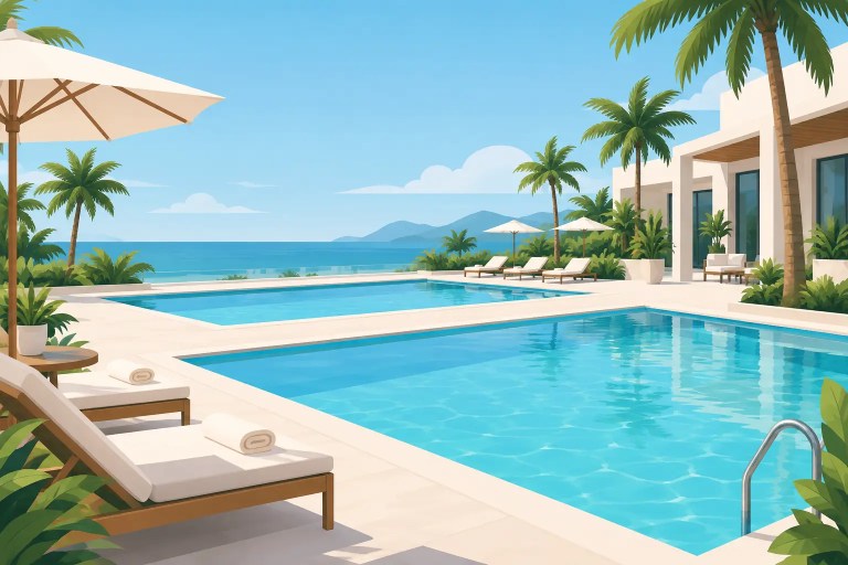 Resort mit zwei Pools für entspannte Urlaubstage