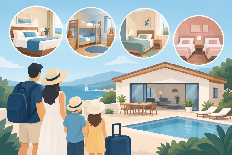 Urlaub mit mehreren Schlafbereichen planen